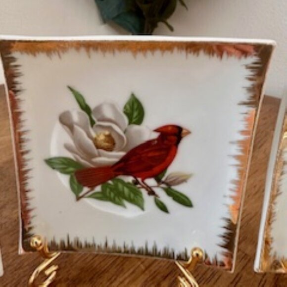 Vintage Bradley Exclusives Bird Coasters/Plates – Set of 4 - Picture 3 of 10